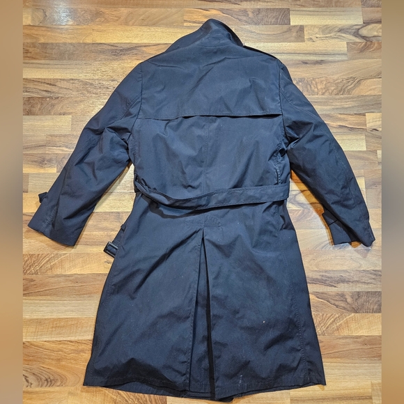 Men’s All Weather Trench Coat 42R Belted Army Black - Picture 7 of 7
